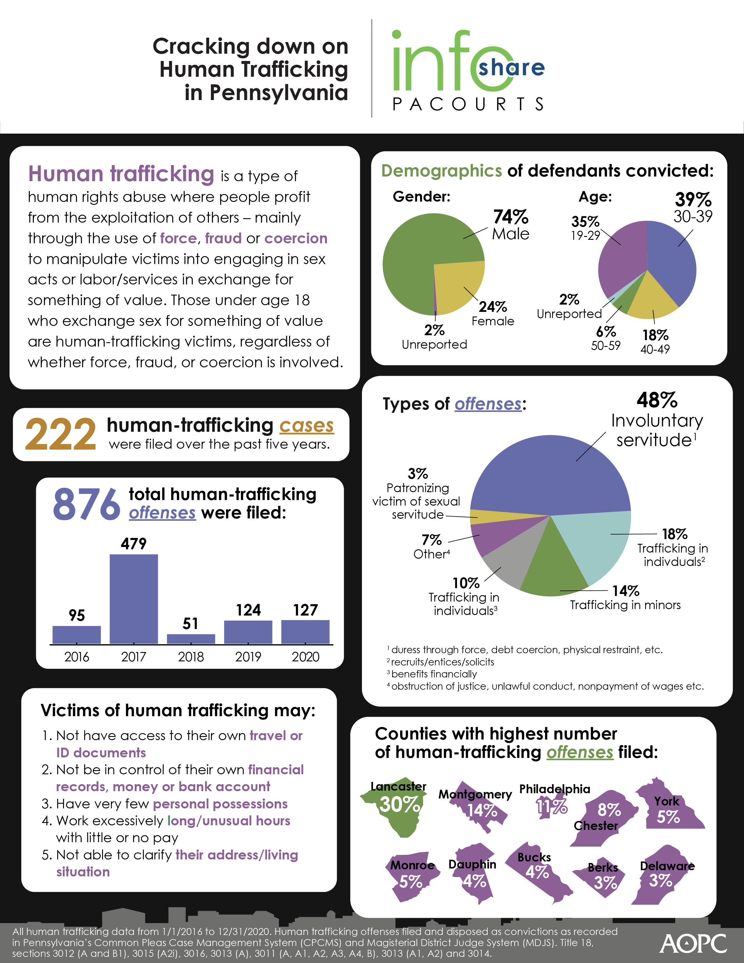 Human trafficking infographic