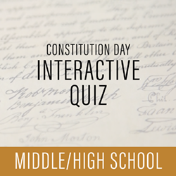 constitution day interactive quiz for high school and middle school classrooms