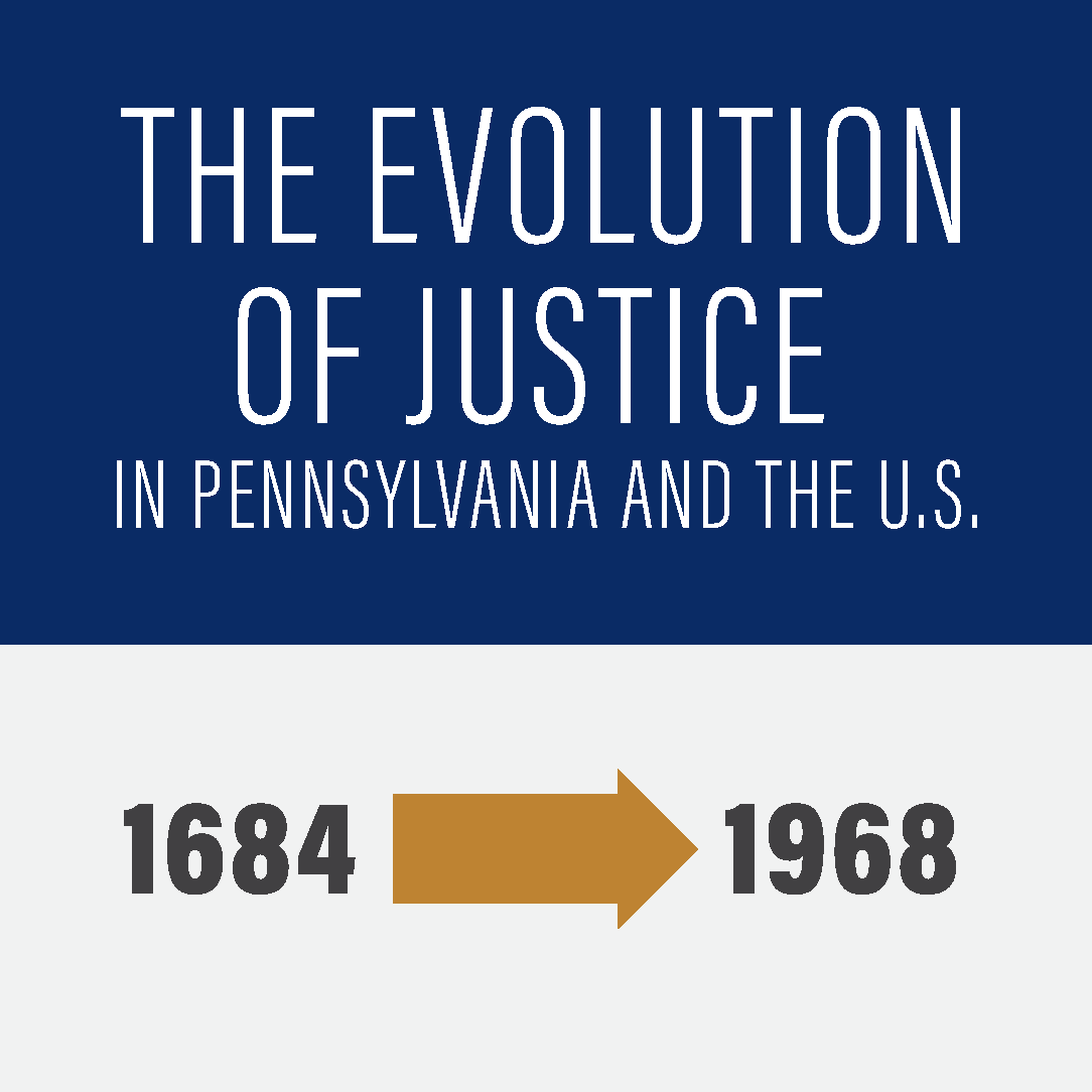 Timeline: the evolution of the justice systems in Pennsylvania and the United States