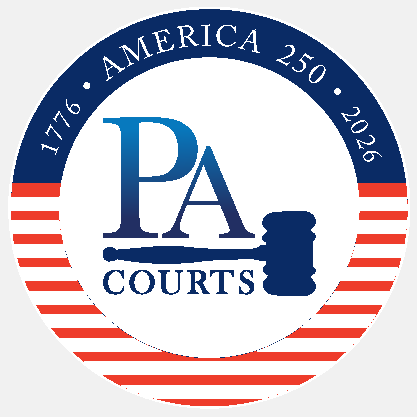 Logo: America 250 Pa Courts